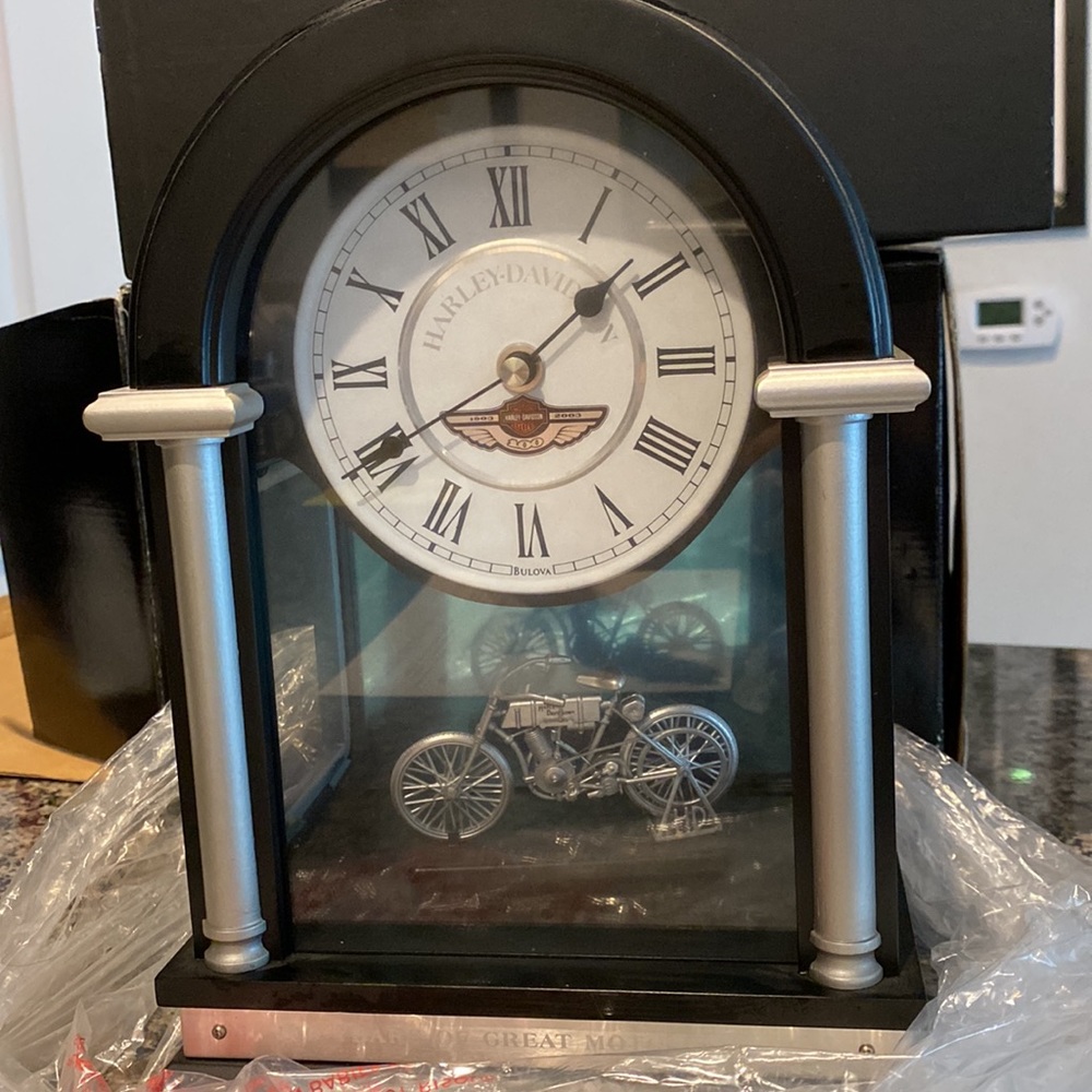 NEW - Harley 100th anniv Mantel Clock - limited edition